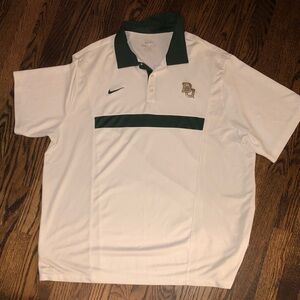 Nike Baylor Men's White and Dark Green polo
